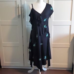 DVF midi dress with beautiful bird pattern